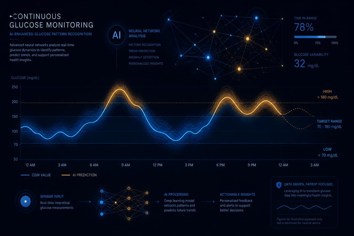 AI-driven continuous glucose monitoring data visualisation